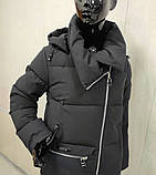Жіночий пуховик куртка Clasna з накладною кишенею CW21D8160  (50 розмір) XXL, фото 9