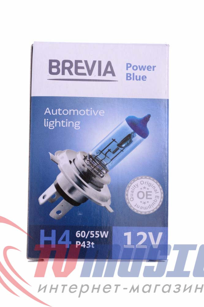 Лампа галогенна Brevia H4 Power Blue (12040PBC), фото 1