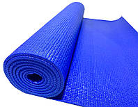 Професійний нековзний килимок для йоги та фітнесу 1730х610х6мм прогумований Синій