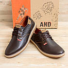 Стильні чоловічі туфлі з натуральної шкіри на плоскій підошві Levis Stage Туфлі чоловічі шкіряні класичні, фото 5