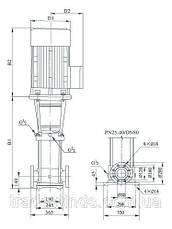 Вертикальний багатоступінчастий відцентровий електронасос СЕРІЇ 42-40 FSWSR, фото 2
