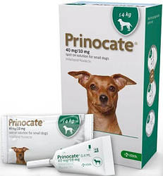 Краплі від бліх і кліщів KRKA Prinocate (Прінокат для маленьких собак вагою до 4кг) 0,4мл/1піпетка