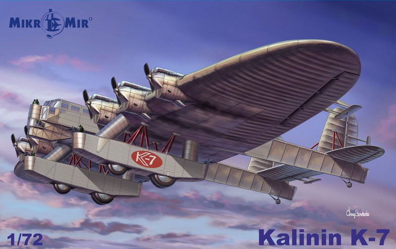 Пластикова модель 1/72 Mikro Mir 72-015 радянський багатоцільовий літак Калінін К-7