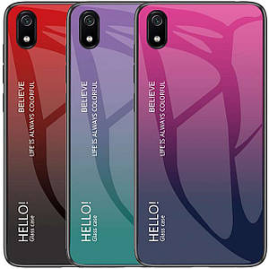 TPU+Glass чохол Gradient HELLO для Xiaomi Redmi 7A