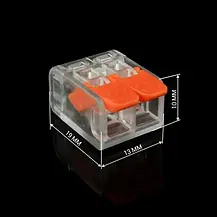 Клема швидкого монтажу Biom WT-462 2 входи 32А 400В 0.14-4mm2, фото 3