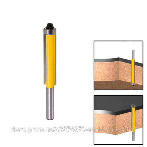 Фреза кромкова пряма з підшипником 50.8мм, хвостовик 8мм для ручного фрезера, фото 1