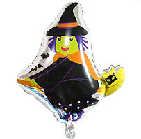 Фольгована кулька велика фігура Баба Яга 54х47см Китай