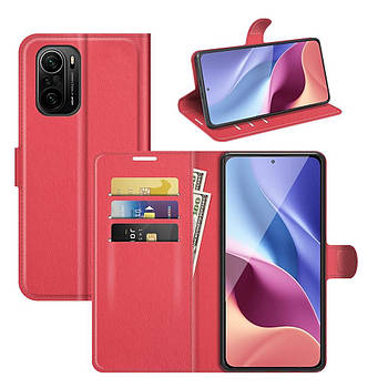 Чохол-книжка Litchie Wallet для Poco F3 / Redmi K40 / K40 Pro Red