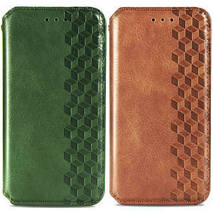 Шкіряний чохол книжка GETMAN Cubic (PU) для Xiaomi Redmi Note 9 5G / Note 9T