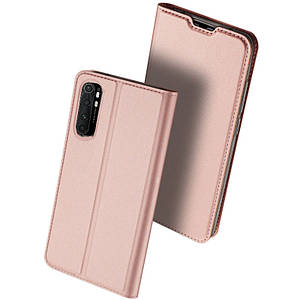 Чохол-книжка Dux Ducis з кишенею для візиток для Xiaomi Mi Note 10 Lite Слот для візитки, Rose Gold
