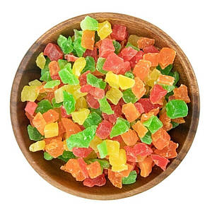 Цукати з папайї (кубики), цукати папайї в цукрі, сушені кубики папайї, 5 кг - TR