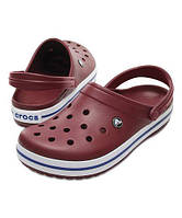 Бордовые Crocs унисекс EUR 38 39 US M6 W8 клоги Крокс