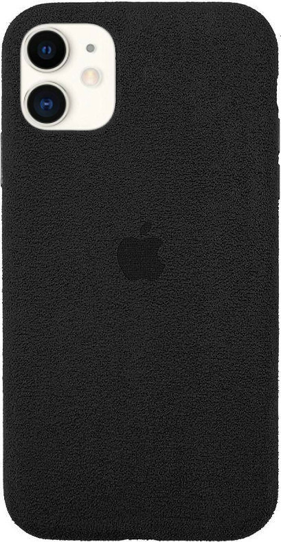 Чохол Alcantara Алькантара для iPhone 12 (01) Black чорний