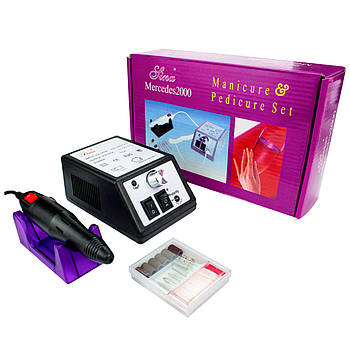 Апарат фрезер машинка для манікюру та педикюру Lina Mercedes 15 W 20000 об./хв гарний фрезер Ліна 2000