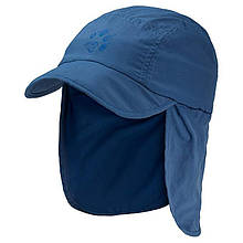 Панама кепка S Jack Wolfskin синя Оригінал дитяча панамка із захистом для шиї