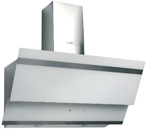 Біла кухонна витяжка Fabiano Prisma 80 White, похила сенсорна пристінна, шириною 80 см (8102.504.0436), фото 1