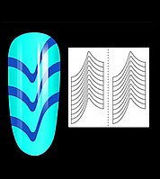 Наклейки трафарет для французского маникюра для дизайна ногтей. 11