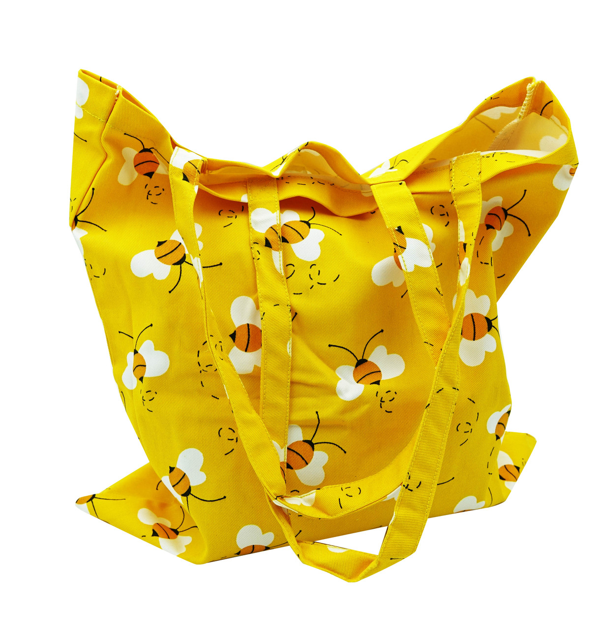 Сумка жовта з бджілками (40 см х 42см)