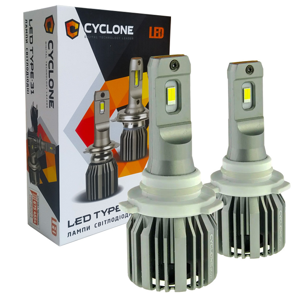 Лампа світлодіодна для фар CYCLONE LED HB3 (9005) 5700K 6000LM TYPE 31 2 шт комплект, фото 1