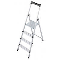 Лестница-стремянка KRAUSE SOLIDY 4 ступени алюминиевая приставная лестница металическая складная универсальная
