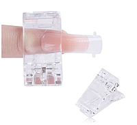 Пластиковый зажим прищепка для фиксации верхних форм, типсов для наращивания ногтей, 1 шт