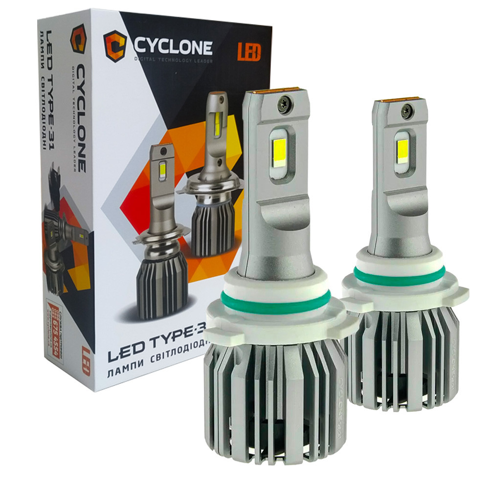 Лампа світлодіодна для фар CYCLONE LED HB4 (9006) 5700K 6000LM TYPE 31 2 шт комплект, фото 1