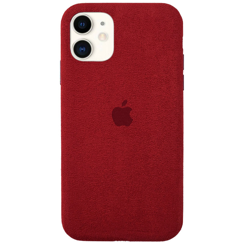 Чохол Alcanta Алькантара для iPhone 12 (06) Red червоний