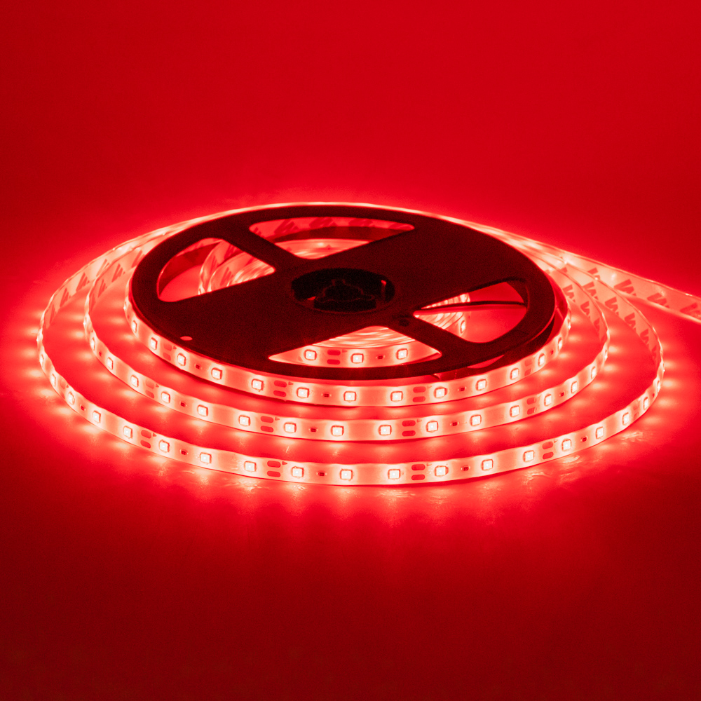 Світлодіодна стрічка 12V червона smd2835 60LED/m IP65, 12В бобіни за 5 метрів, фото 1