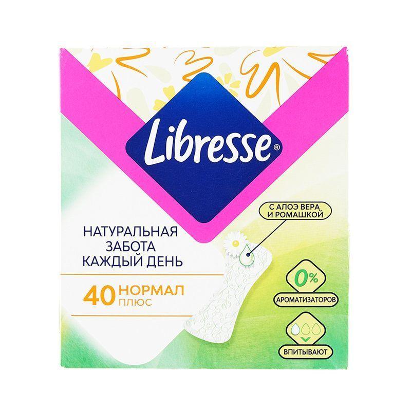 Гігієнічні щоденні прокладки  Libresse Natural Care Pantyliners Normal+ 40 шт.