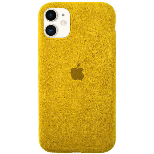Чохол Alcanta Алькантара для iPhone 12 (08) Yellow жовтий