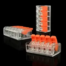Клема швидкого монтажу Biom WT-465 5 входів 32А 400В 0.14-4mm2, фото 4