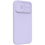 Силіконовий чохол Nillkin для Apple iPhone 13 Pro Max (CamShield Silky Silicone Case) Purple з захистом камери, фото 6