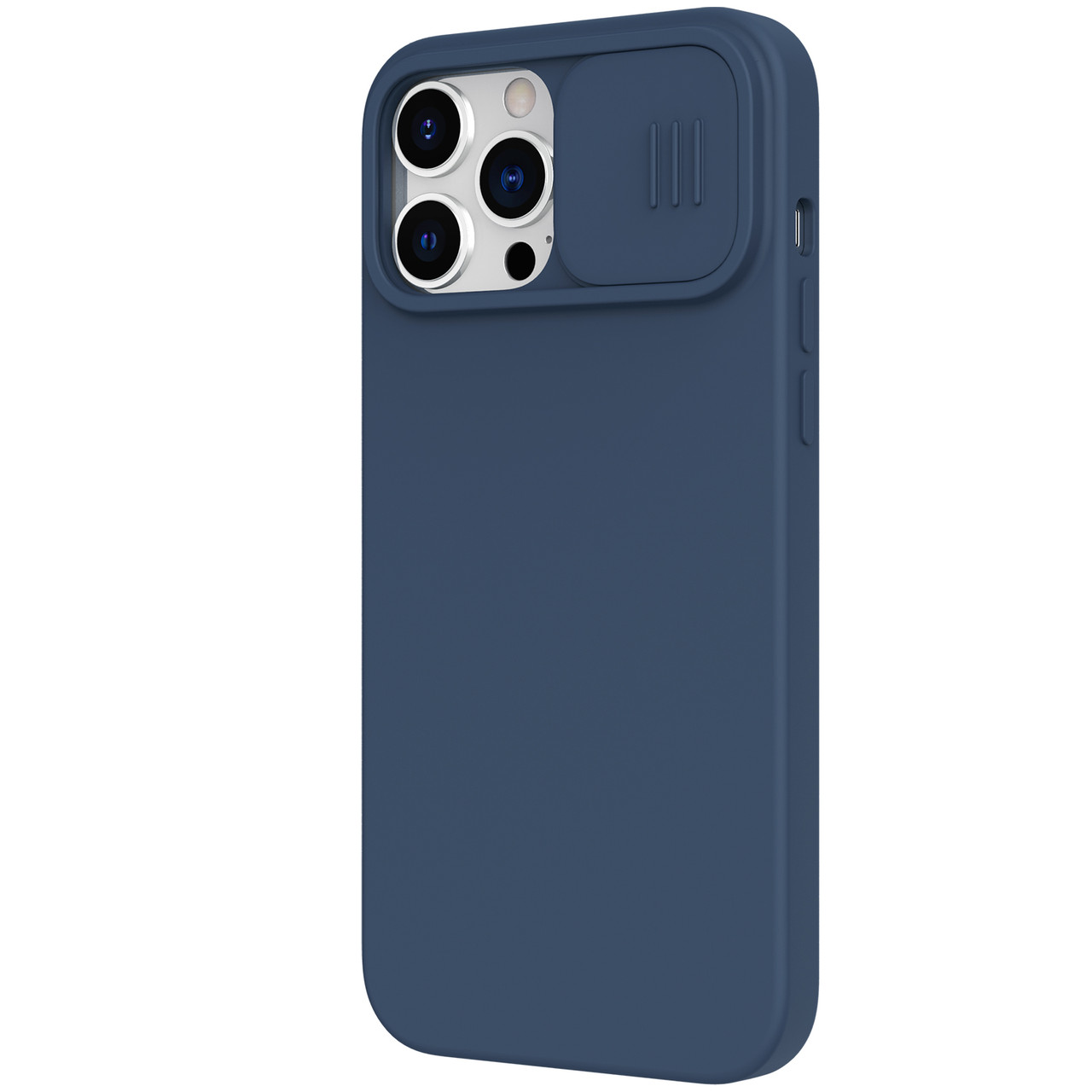 Силіконовий чохол Nillkin для Apple iPhone 13 Pro Max (CamShield Silky Silicone Case) Blue з захистом камери