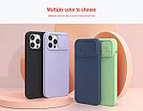Силіконовий чохол Nillkin для Apple iPhone 13 Pro Max (CamShield Silky Silicone Case) Purple з захистом камери, фото 7