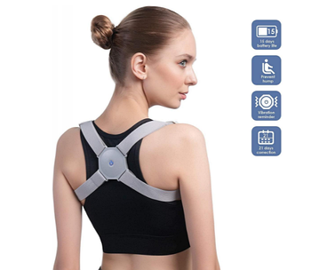 Ортопедичний коректор постави з вібрацією SMART SENSOR CORRECTOR, сірий (KG-3062)