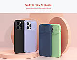 Магнітний чохол Nillkin для Apple iPhone 13 Pro (CamShield Silky Magnetic Silicone) Blue з захистом камери, фото 7