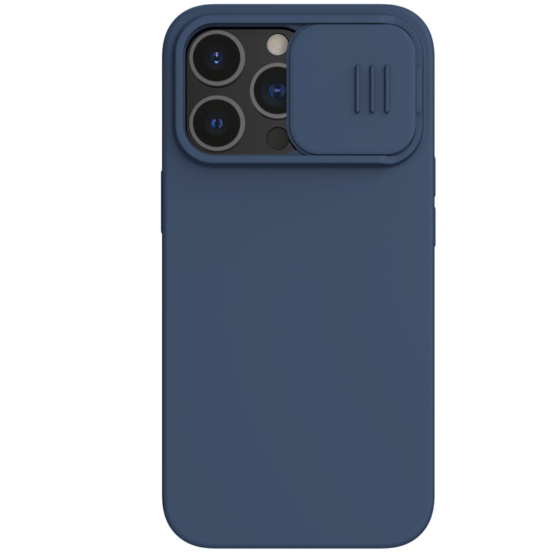 Магнітний чохол Nillkin для Apple iPhone 13 Pro (CamShield Silky Magnetic Silicone) Blue з захистом камери
