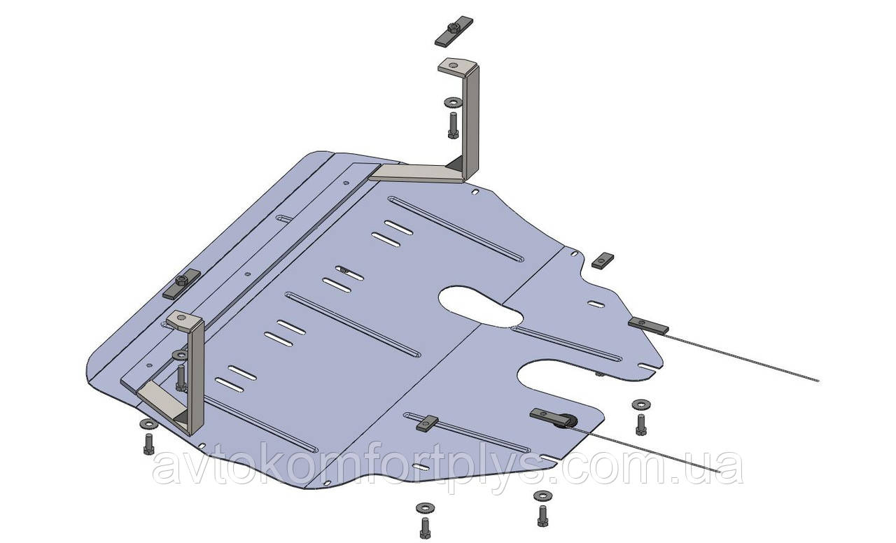 Металева (сталева) захист двигуна (картера) Seat Ibiza IV sport (2008-) (всі об'єми), фото 1