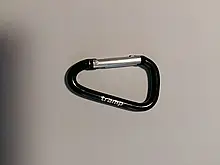Карабін Tramp алюмінієвий, розмір 5 см, без муфти, чорний арт.TRA-058