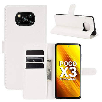 Чохол-книжка Litchie Wallet для Poco X3 / X3 NFC / X3 Pro White