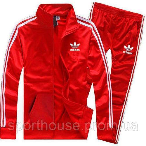 Красный спортивный костюм Adidas с лампасами (Адидас), цена 1180 грн ...