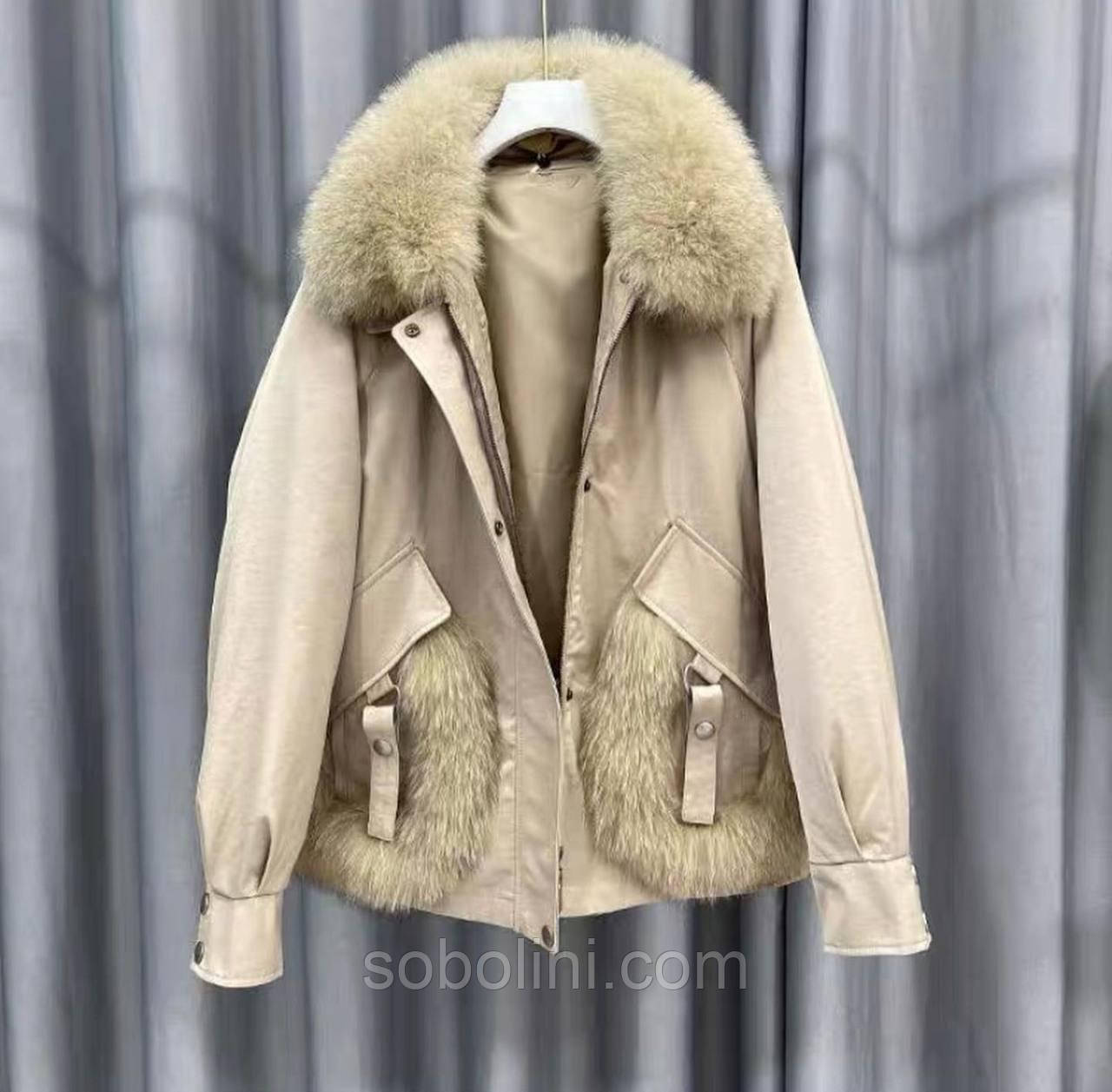 Куртка з натуральним хутром, індпошиття, фото 1