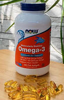 Омега 3 NOW Omega-3 Molecularly Distilled 200 гелевых капсул