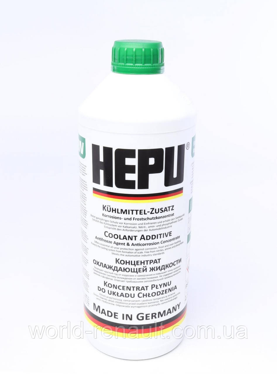 HEPU (Німеччина) P999-GRN — Антифриз зелений 1.5 л (концентрат — 80 °C)