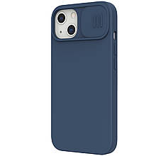 Силіконовий чохол Nillkin для Apple iPhone 13 (CamShield Silky Silicone Case) Blue з захистом камери