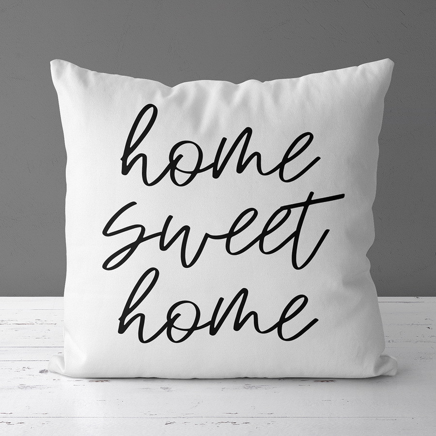 Подушка з принтом габардинова Home sweet home 50x50 (5P_CASA055), фото 1