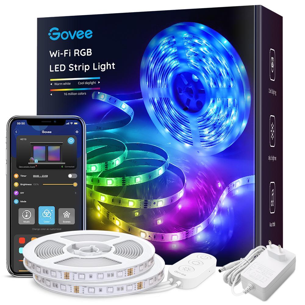 Умная светодиодная лента Govee RGB Smart LED 10 метров Wi-Fi + Bluetooth