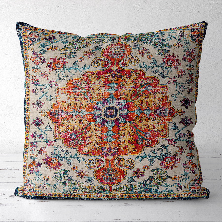 Подушка з принтом габардинова Перський візерунок 50x50 (5P_CASA007), фото 1