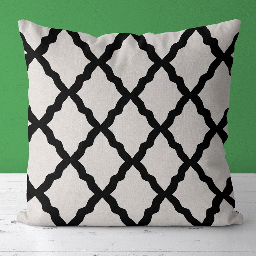 Подушка з принтом габардинова Орнамент на білому тлі 50x50 (5P_CASA005), фото 1