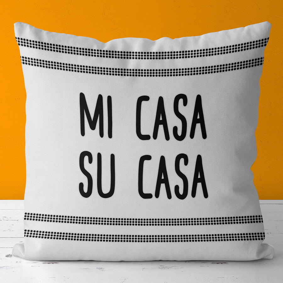 Подушка з принтом габардинова Mi casa su casa 50x50 (5P_CASA004), фото 1